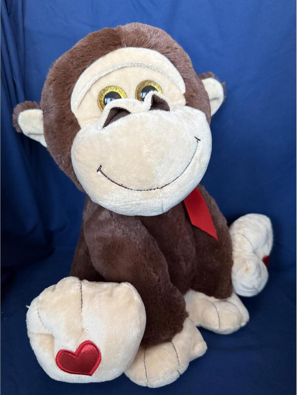 Hug Me Big Eye Chimpanzee Plush 15in Love Monkey